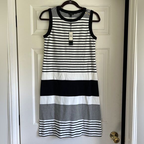 NWT Talbots Black and White Sleeveless Dress - Picture 1 of 4